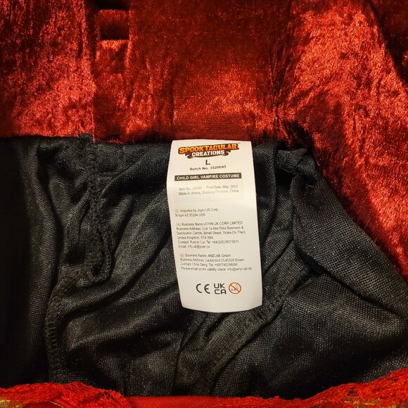 Spooktacular Creations Girls Vampire Costume Size Large 10/12 - Picture 9 of 9